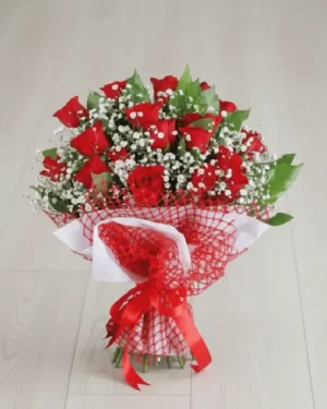 Antalya Çiçekçi,Antalya Çiçek Siparişi | Küresel Çiçekçilik | Çiçekçi Antalya 21 Adet Gül Çiçek Buket-BK02